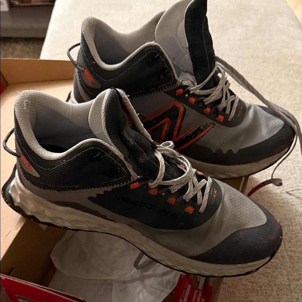 New Balance Men's Gray and Orange Athletic Shoes